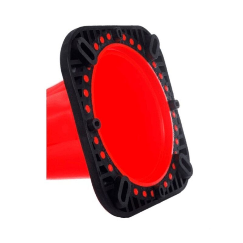 CONO PVC 70cm CON REFLECTIVO Y BASE DE CAUCHO ANTIVUELCO (03685) - Imagen 4