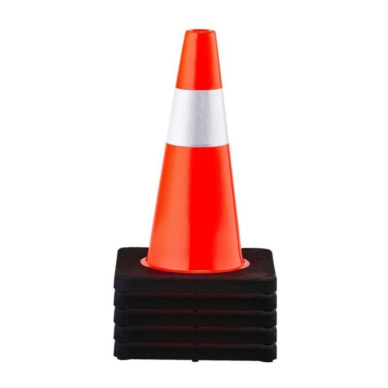 CONO PVC 45cm CON REFLECTIVO Y BASE CAUCHO ANTIVUELCO (03683) - Imagen 7