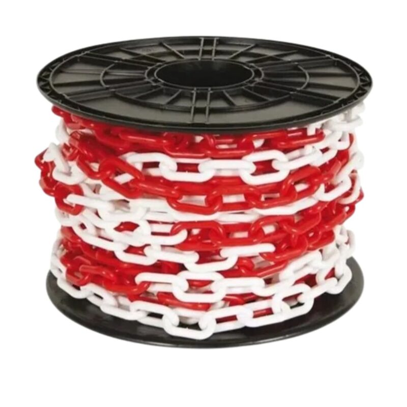 CADENA PLÁSTICA ROJA Y BLANCA 8x23x49mm (03742)
