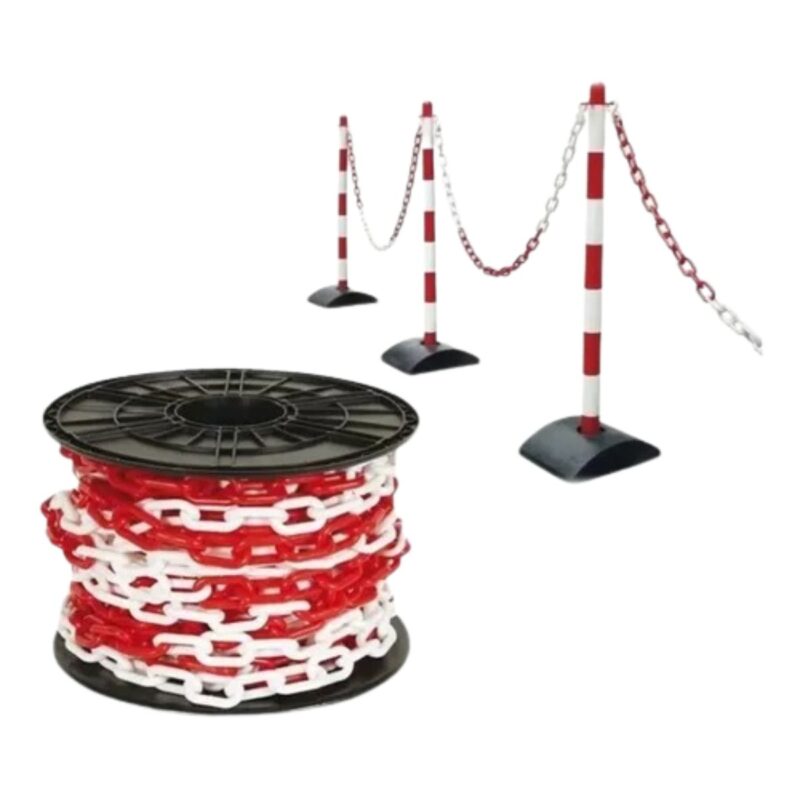 CADENA PLÁSTICA ROJA Y BLANCA 8x23x49mm (03742) - Imagen 3