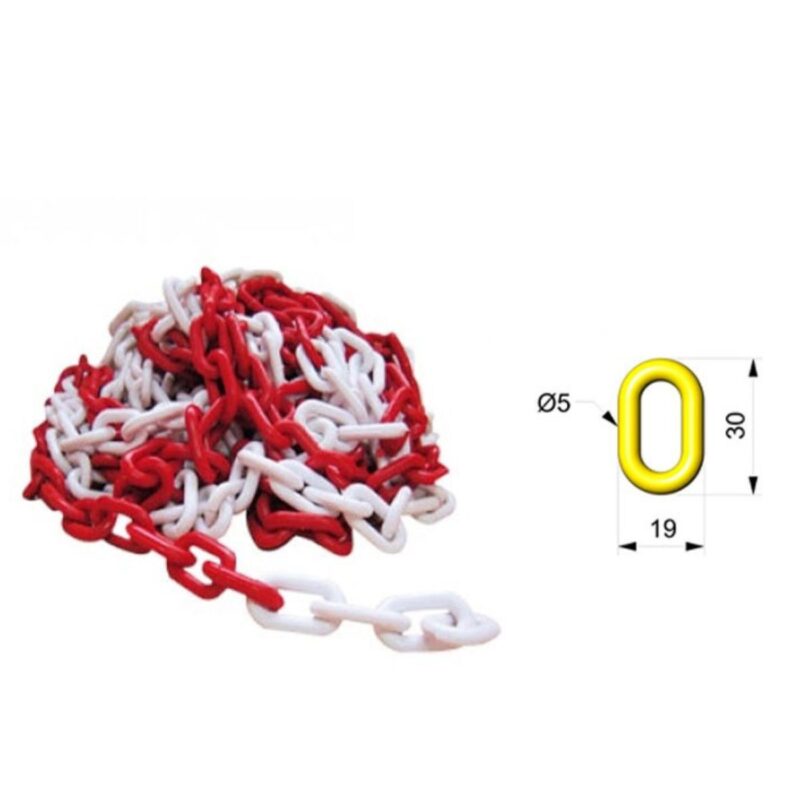 CADENA PLÁSTICA ROJA Y BLANCA 8x23x49mm (03742) - Imagen 5